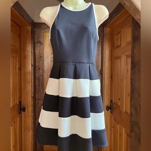 Black & White Classy Fit & Flare Dress sz 3/4